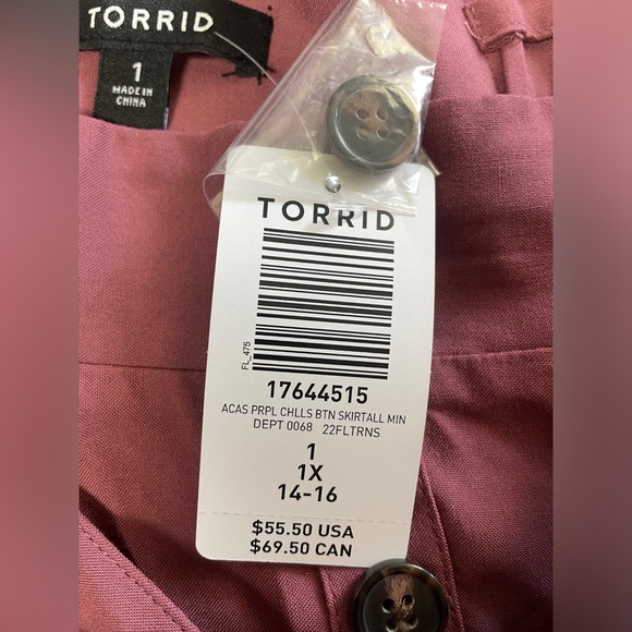 NWT Torrid Mini Challis Skirtall Mauve Size 1 - Picture 6 of 10
